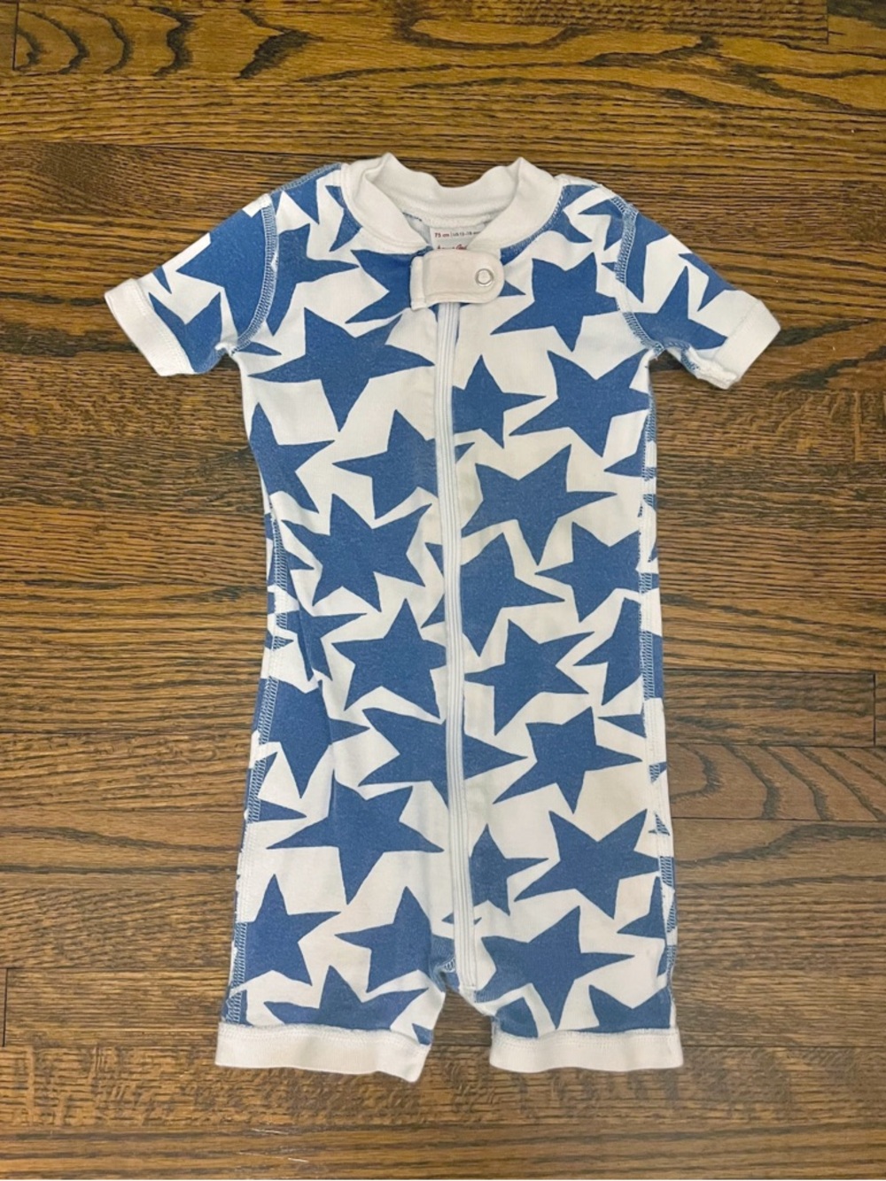 Hanna Andersson Shorts One-Piece Zipper with Blue Star Print
